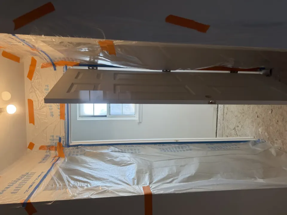 Bathroom and tile renovations: Bathroom renovation progress, tile installation, and finished fixtures.