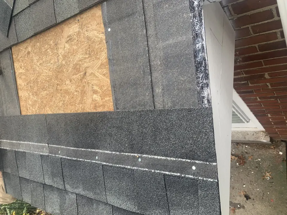 Roofing and exterior repairs: Roofing and exterior work, including visible shingle and trim repairs.