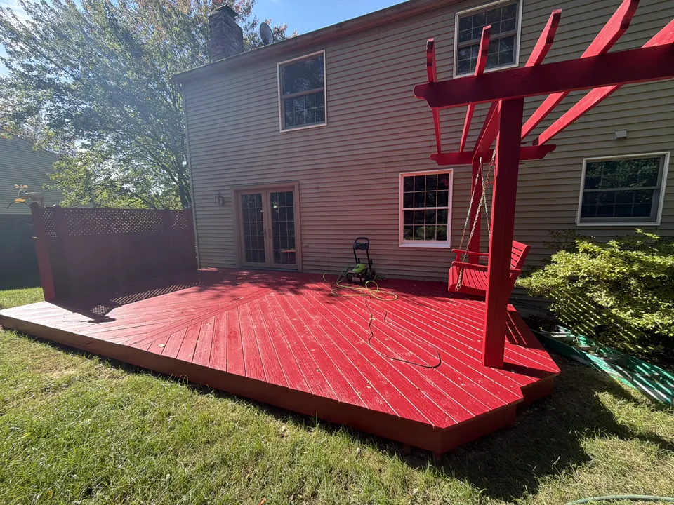 Finished deck viewed from the lawn