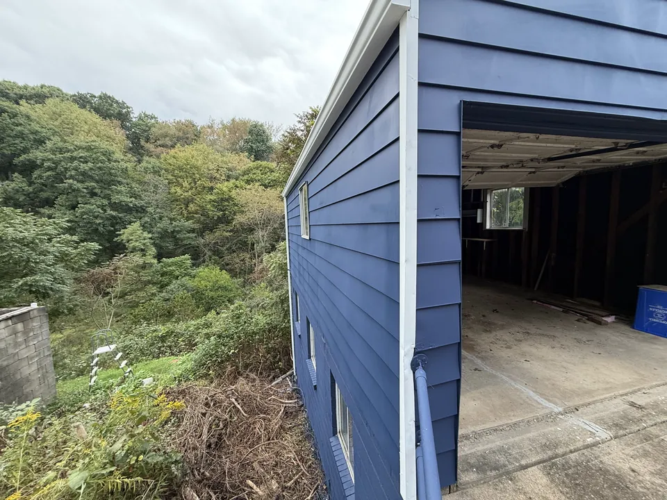 Garage siding and corner trim
